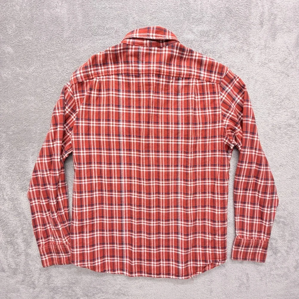 Nike 6.0 Shirt Mens L Red Plaid Long Sleeve Button Up Flannel Cotton Collared